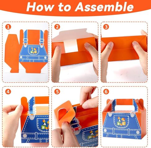 12Pcs Party Favors Gift Boxes Cartoon Teacher Paper Treat Boxes Bulk English Teacher Birthday Goodie Candy Box with Handles Birthday Shower Cartoon Theme Party Decorations in Saudi Arabia