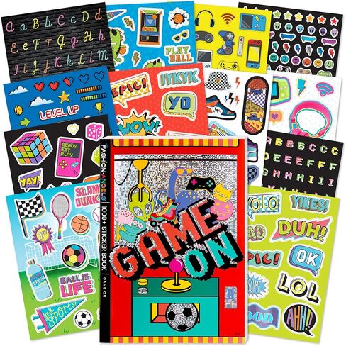 Fashion Angels 1,000+ Game On Sticker Book, Includes Fun & Colorful Craft Gaming Stickers, Ideal for Accessorizing Kids & Teens Notebooks, Journals & More in Saudi Arabia