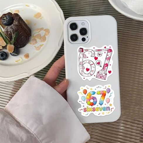 50PCS 67 Stickers Funny Six Seven Meme Stickers for Teens Waterproof Vinyl Sticker Waterbottle Sticker Colorful Decorative Decals in Saudi Arabia
