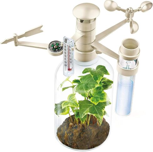 4M: Green Science - Weather Station - DIY Mini Observatory Kit, Observe & Record Wind-Rain-Temperature, Create A Terrarium in A Bottle, STEAM, Kids 5+ in Saudi Arabia
