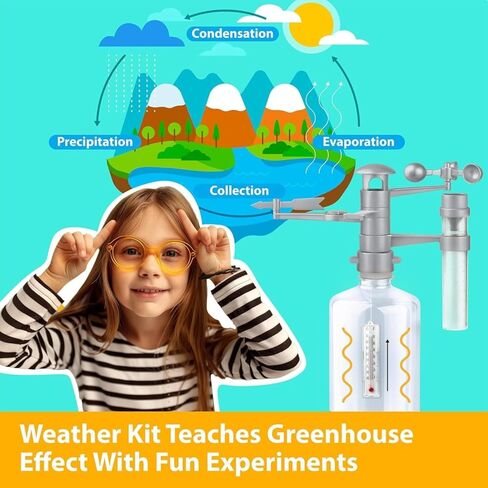 4M: Green Science - Weather Station - DIY Mini Observatory Kit, Observe & Record Wind-Rain-Temperature, Create A Terrarium in A Bottle, STEAM, Kids 5+ in Saudi Arabia