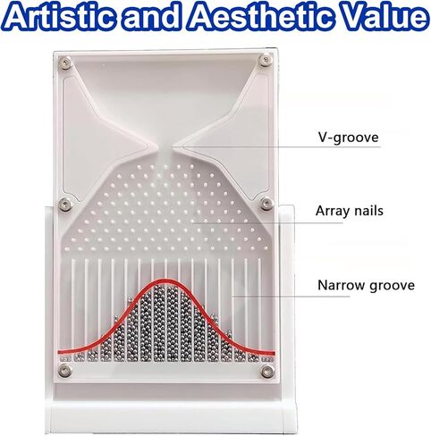 12 * 18cm Galton Board Experiment Model, Normal Distribution Mathematical Model, Probability Teaching Demonstration with Red Curve, for Probability Education, Financial Model in Saudi Arabia