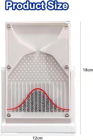 12 * 18cm Galton Board Experiment Model, Normal Distribution Mathematical Model, Probability Teaching Demonstration with Red Curve, for Probability Education, Financial Model in Saudi Arabia