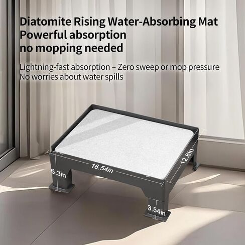 حامل تغذية الحيوانات الأليفة ذو حصيرة الدياتوميت - متوافق مع معظم أوعية الكلاب والمغذيات الأوتوماتيكية، ومحطة طعام مرتفعة مع أقدام مضادة للانزلاق وارتفاع قابل للتعديل يمتص الانسكابات للحفاظ على منطقة الوعاء نظيفة in Kuwait