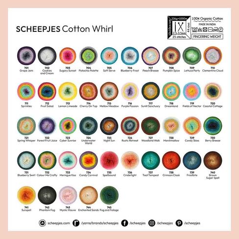 Scheepjes Cotton Whirl 1000 m (1094 yd) 726 Rustic Retreat Cotton Gradient Yarn Cake in Saudi Arabia