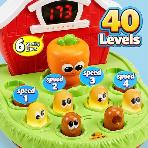 lalalark Game for Toddlers Age 2 3 4 5, Light & Sound, 4 Modes, 40 Levels, Baby Toy Gifts for Early Learning, Birthday Gift for Toddler Boy Girl Toys in Kuwait
