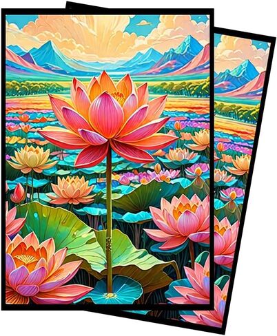 Lotus MTG Card Sleeves (Smooth) - 104 Count Standard Size TCG Sleeves - Compatible with Magic The Gathering - Double Sleeving - Original Art Design, Premium Protection in Saudi Arabia
