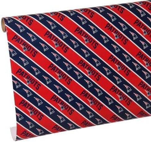 FOCO New England Patriots Team New Wrapping Paper, 20 Sqft (2.5 Ft X 2.67 Yd) in Saudi Arabia