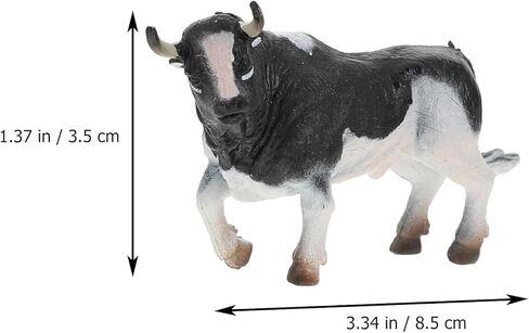 Zerodeko 4pcs Simulation Model Bull Statue Cake Decorations Mini Cow Tiny Home Farm Toys Cow Figures Toddler Toy Cake Toppers Toys for Wild Farm Animal Cake Toy Gift Plastic Child Small in Saudi Arabia