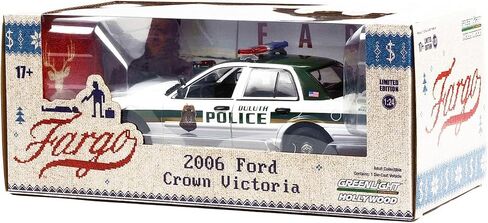 Greenlight 2006 Crown Victoria Police Interceptor White & Green Duluth Police (Minnesota) Fargo (2014-2020) TV Series 1/24 Diecast Model 84153 in Saudi Arabia