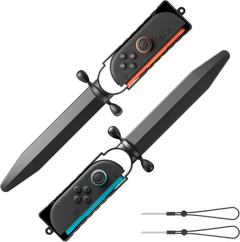 Game Sword for The Legend of Zelda: Skyward Sword HD Compatible with Nintendo Switch and Switch OLED Right Joycon Controller, Game Accessories Handle Grip with LED Design - Blue in Saudi Arabia