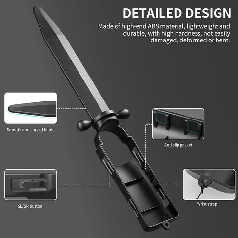 Game Sword for The Legend of Zelda: Skyward Sword HD Compatible with Nintendo Switch and Switch OLED Right Joycon Controller, Game Accessories Handle Grip with LED Design - Blue in Saudi Arabia