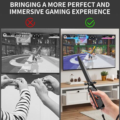 Game Sword for The Legend of Zelda: Skyward Sword HD Compatible with Nintendo Switch and Switch OLED Right Joycon Controller, Game Accessories Handle Grip with LED Design - Blue in Saudi Arabia