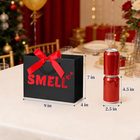 5 Senses Gift Bags for Him with Labels, 9"x4"x7" Gift Bag Tissue Paper Bow Ribbon Happy Birthday Decorations Kit with Banner, Balloons, Rose Petals, Card for Men, Women, Wedding, Valentine's Day in Saudi Arabia