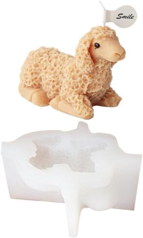 Silicone Candle Mold Little Sheep Shaped Mould Animal Home Decorations Handmade for Pet Owners in Saudi Arabia