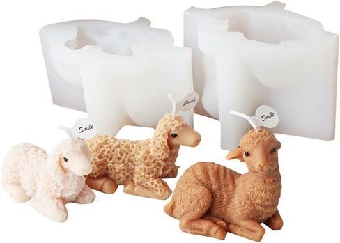 Silicone Candle Mold Little Sheep Shaped Mould Animal Home Decorations Handmade for Pet Owners in Saudi Arabia