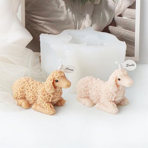 Silicone Candle Mold Little Sheep Shaped Mould Animal Home Decorations Handmade for Pet Owners in Saudi Arabia