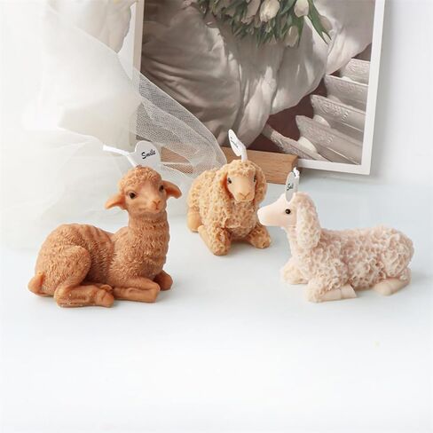 Silicone Candle Mold Little Sheep Shaped Mould Animal Home Decorations Handmade for Pet Owners in Saudi Arabia