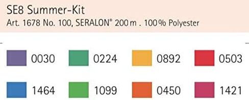 Mettler 200 m Seralon Thread Summer Selection Box, Multi-Colour in Saudi Arabia