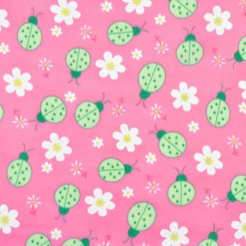 مطبوعات قماشية من الصوف القطبي * Lady Bug Pink* / عرض 60 بوصة/تُباع بواسطة The Yard، في ياردات متواصلة in Kuwait