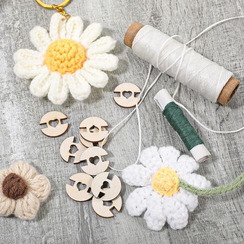 50pcs Pom Poms Buttons for Hats, 2cm Wooden Handmade Buttons, Hat Pompom Keepers Fastener Removable Faux Fur Pompom Holder for Knitting Beanies Caps DIY Craft Decoration in Saudi Arabia