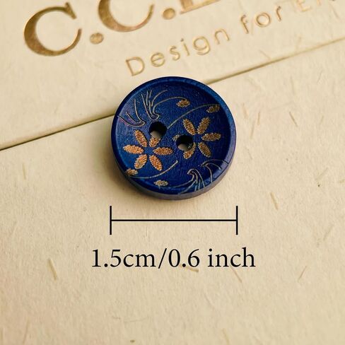 Blue Printed Craft Buttons 20pcs in Bulk Navy Blue Button for Crafts for DIY Crafting Sewing Decorations in Saudi Arabia