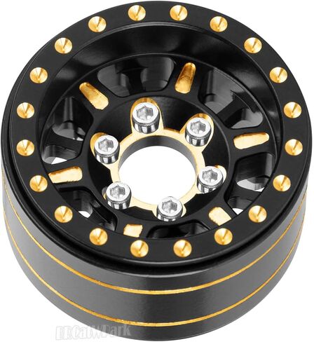 إطارات عجلات Beadlock 1.0 بوصة لسيارة RC الزاحفة 1/18 TRX4M، 1/24 SCX24، حافة عجلات Beadlock 1.0 نحاسية RC، إطارات عجلة سداسية 7 مم حلقات نحاسية حافة طبق عميقة، 4 قطع in Saudi Arabia