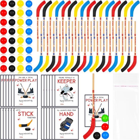 36 Set Valentines Day Gifts Hockey Party Favors Bulk Hockey Pencils and Erasers Includes Hockey Pencils Hockey Stickers Hockey Cards Packaging Gift Bags Hockey Fans Sports Fans Party Prize Gifts in Saudi Arabia