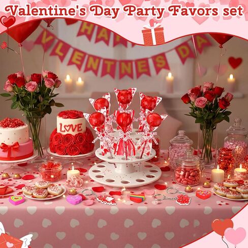 Tinlade 173 Pcs Valentines Classroom Gifts, Valentine for Class Valentines Day Lollipop Gifts Bulk Valentine Gift for Kid Classroom School Valentine's Party Favors Goodie Bags Exchange Treats, 24 Set in Saudi Arabia