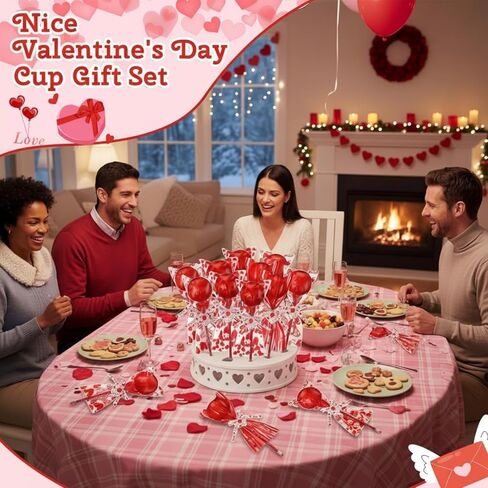 Tinlade 173 Pcs Valentines Classroom Gifts, Valentine for Class Valentines Day Lollipop Gifts Bulk Valentine Gift for Kid Classroom School Valentine's Party Favors Goodie Bags Exchange Treats, 24 Set in Saudi Arabia