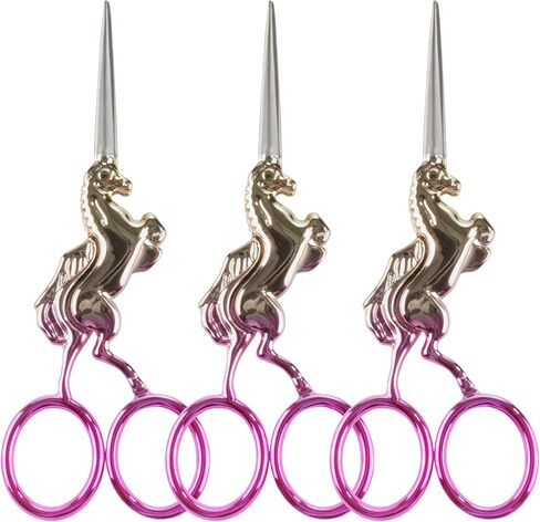 JubileeYarn Unicorn Embroidery Craft Stainless Steel Scissors - Rainbow - 1 Pair in Saudi Arabia