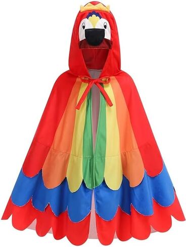 TOONRAIN Children's Parrot Cloak Bird Costume For Child Dress Up 3-12Y in Saudi Arabia