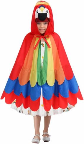 TOONRAIN Children's Parrot Cloak Bird Costume For Child Dress Up 3-12Y in Saudi Arabia