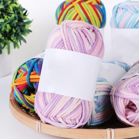 3.5 Oz/120 Yard Pink Primary Easy to Spin Crochet Yarn; Refined Heavy Medium # 4; DIY Beginner Cotton Blended Yarn (Color, 1 String) in Saudi Arabia