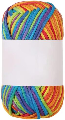 3.5 Oz/120 Yard Pink Primary Easy to Spin Crochet Yarn; Refined Heavy Medium # 4; DIY Beginner Cotton Blended Yarn (Color, 1 String) in Saudi Arabia