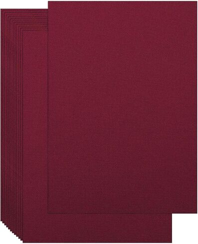 12PCS Book Cloth 14x10 Inch, Fabric Surface Paper Backed for DIY Fabric Book Cover (Dark red) in Saudi Arabia