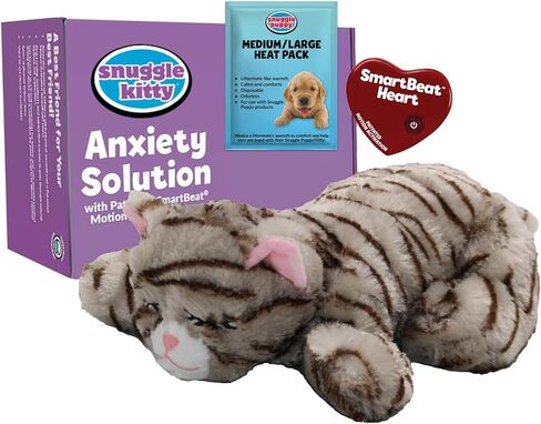 لعبة سناجل كيتي المحشوة على شكل نبضات القلب للقطط من سناجل بابي - تخفيف قلق الحيوانات الاليفة وتهدئتها - بيج داكن in Kuwait