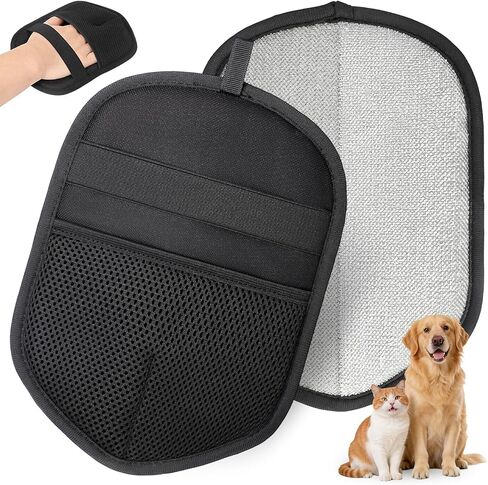 Pet Hair Removal Gloves, Reusable Electrostatic Grooming Mitt for Dogs & Cats, Effective Fur Remover for Furniture, Carpet, Clothing, Car Seats,1 Pack in Kuwait