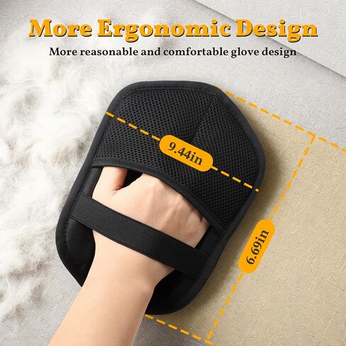Pet Hair Removal Gloves, Reusable Electrostatic Grooming Mitt for Dogs & Cats, Effective Fur Remover for Furniture, Carpet, Clothing, Car Seats,1 Pack in Kuwait