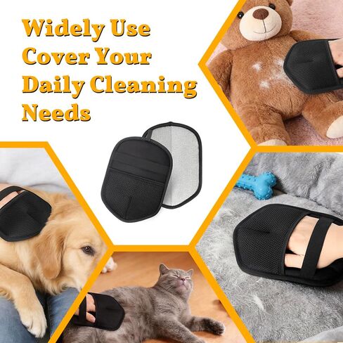 Pet Hair Removal Gloves, Reusable Electrostatic Grooming Mitt for Dogs & Cats, Effective Fur Remover for Furniture, Carpet, Clothing, Car Seats,1 Pack in Kuwait