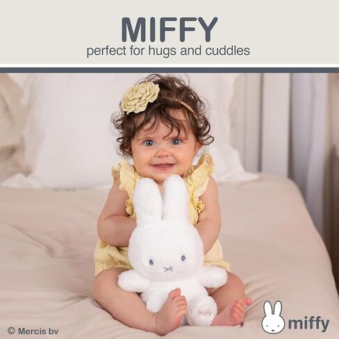 Kids Preferred Miffy Baby 10 in Plush - Embroidered Details, Miffy Logo on Paw, Super Soft Cozy Plush, for Ages 0 Months and up, Beans in Bottom in Saudi Arabia