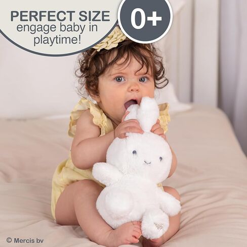 Kids Preferred Miffy Baby 10 in Plush - Embroidered Details, Miffy Logo on Paw, Super Soft Cozy Plush, for Ages 0 Months and up, Beans in Bottom in Saudi Arabia