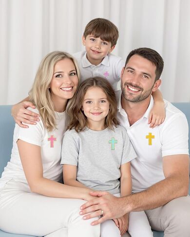 18 PCS Cross Chenille Patches, Colorful Christian Cross Iron on Patterns, Embroidered Applique for Hats, Jeans, Clothes, Bags, DIY Craft in Kuwait