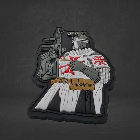 التصحيح التكتيكي Templar Coffee and Crusade PVC - رقعة معنوية مدعومة بخطاف لحاملات الأطباق وحقائب الظهر والعتاد التكتيكي in Kuwait