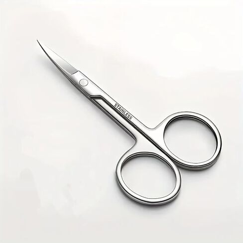 1PC Stainless Steel Precision Nail Scissors for Rust - Resistant Manicure, Silver in Saudi Arabia