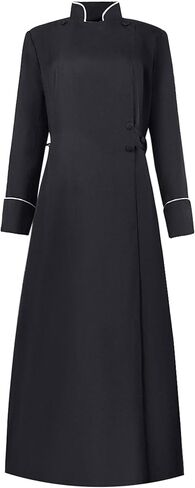 RABISS Adult Medieval Clergy Costume for Women Church Robe Priest Robe Pastor Minister Coat Halloween Cosplay Costume in Kuwait