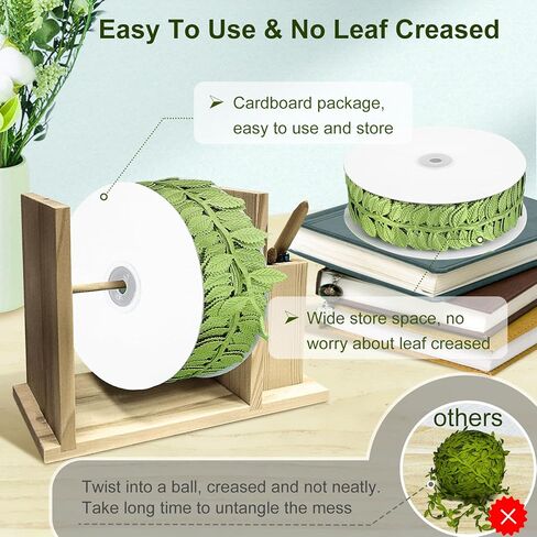 Naidiler Leaf Ribbon, 20Yards Artificial Green Ribbons for Crafts, Grass Olive Green Leaf Trim Rope for Baby Shower Wedding Party Wrapping Home Decor Wreath Garland in Saudi Arabia