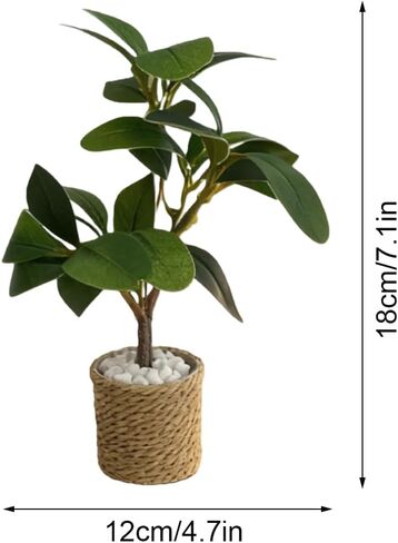 Mini Plant - 1:6 Scale Greenery Model Ornament, 5x4cm Mini Potted Plant with Realistic Leaves for Christmas DIY Handicrafts, Resin Miniature with Detailed Design, Desk Shelf Home Windowsill in Saudi Arabia