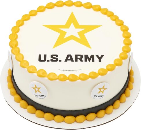 US Army Cupcake Toppers, 24 United States Army Official Logo Cupcake Rings, Food Safe U.S. Military Cake Decorations - 24 Pack in Saudi Arabia