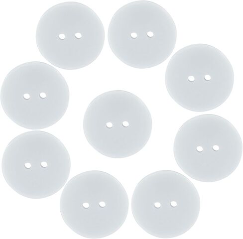 50 Pcs White Resin Buttons 1 Inch (25mm) - Resin Sewing Buttons for Shirt Crafting, DIY Projects & Holiday Decorations in Saudi Arabia